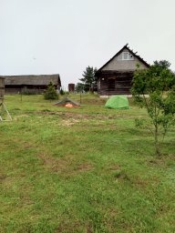 Утро палаточный лагерь